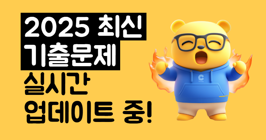25년 최신 기출문제 대량 업데이트중!